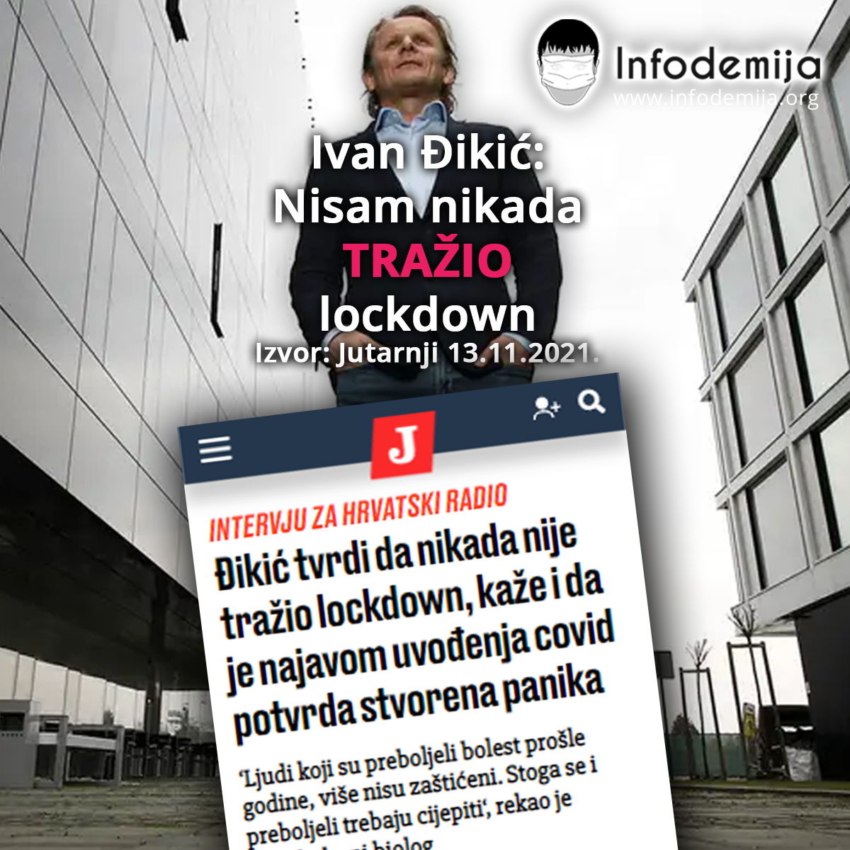 Ivan Đikić - Nisam nikada tražio lockdown